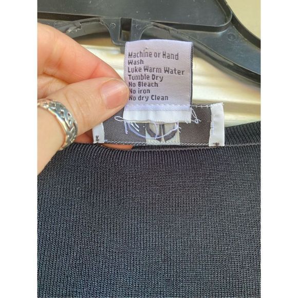 Ming Wang Black Cut-Out 3/4 Sleeve Knit Dress, Size XL, MSRP $286+ - Picture 4 of 8